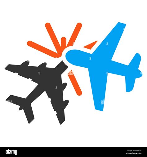 Airplane Collision Icon Stock Photo - Alamy