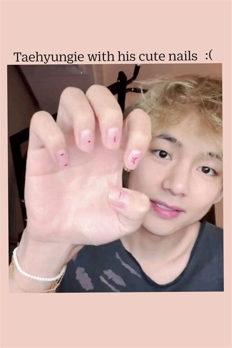 Taehyungie With His Cute Nails Cute Nails Nail Designs Kim Taehyung