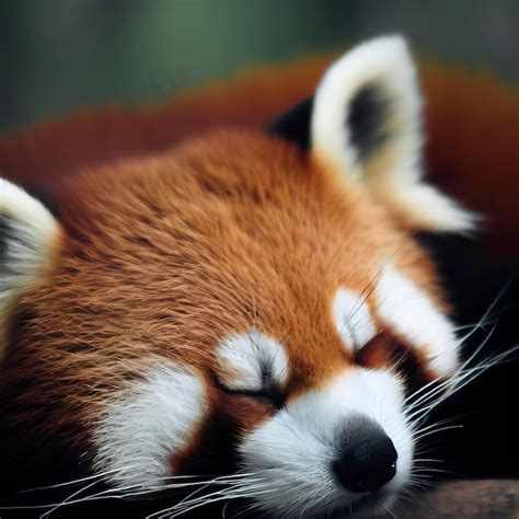 Premium AI Image | Sleeping Red Panda