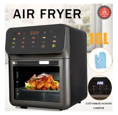 10 6qt Air Fryer Oven 10 In 1 Stainless Steel Air Fryer With Digital Touchscreen