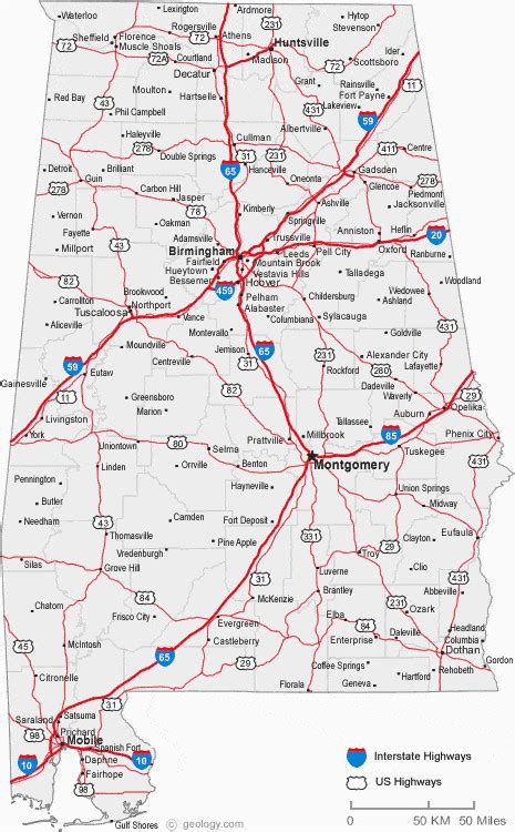 Georgia Fall Line Map Map Of Alabama Cities Alabama Road Map | secretmuseum