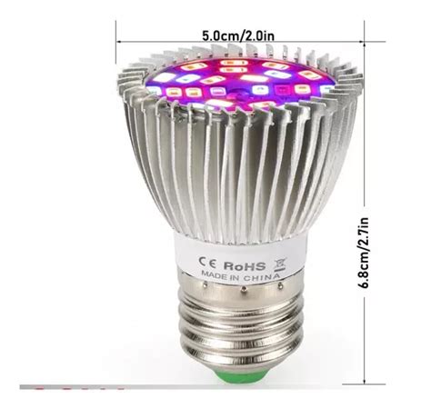 Lámpara LED de cultivo 28 W para cultivo interior o invernadero E27