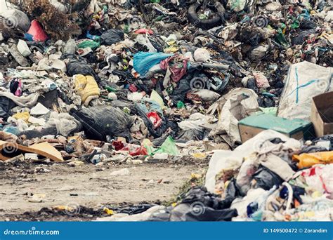 Garbage Pile in Trash Dump or Landfill Stock Photo - Image of dirty ...