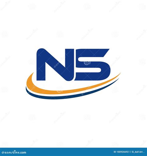 Projeto Inicial Ns Do Logotipo Ilustração Do Vetor Ilustração De