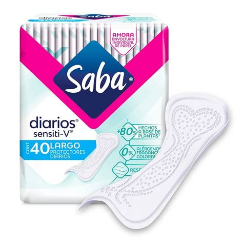 Protectores Diarios Saba Sensiti V Largo Pzas Walmart