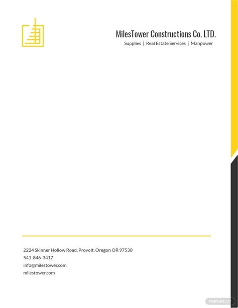 FREE Business Letterhead Template PDF Word PSD Apple Pages