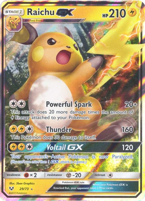 Pokemon Raichu Mega Evolution Card