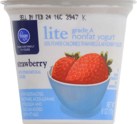 Kroger® Lite Strawberry Yogurt 6 Oz Kroger