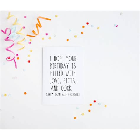 I Hope Your Birthday Is Filled With Cock Birthday Card Just Fabulous