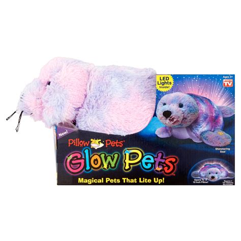 Pillow Pets Shimmering Seal Glow Pets - Walmart.com - Walmart.com