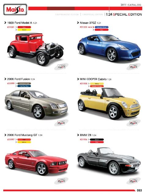 Area 2207: 1/24 Maisto Special Edition Catalogue 2011