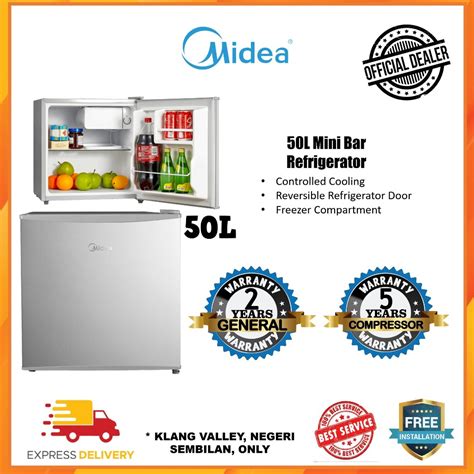 Midea Mdrd Fgg L Mini Bar Refrigerator Shopee Malaysia