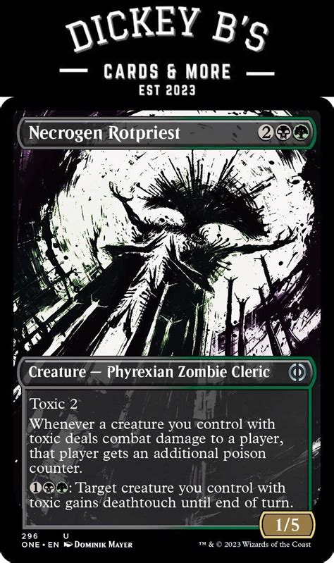 Magic The Gathering All Will Be One 296 Necrogen Rotpriest Showcase