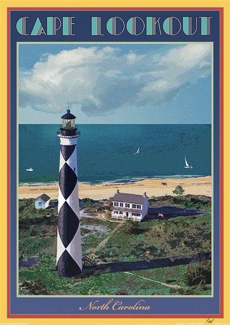 Cape Lookout Lighthouse – Beach Town Posters