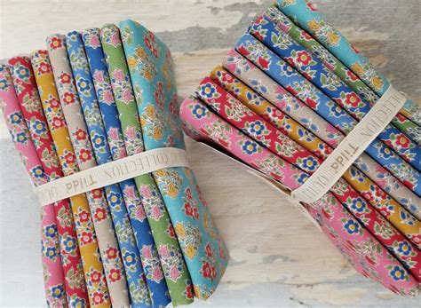 Jubilee Farm Flowers Blender Fat Quarter Bundle A Tilda Collection