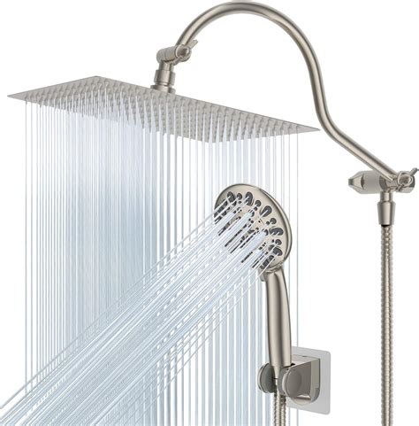 Hibbent All Metal Shower Head High Pressure Rainfall Shower Head