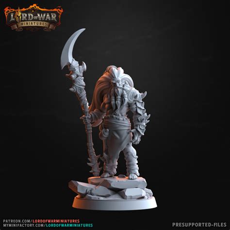 3D Printable Lord Barbarian KICKSTARTER - Presupported by Lord of War Miniatures