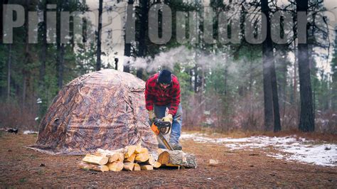 Hot Tent Camping - ASMR, Nature, Calming