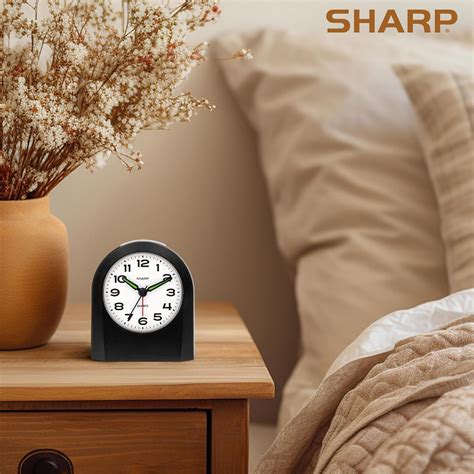 Sharp Peque O Reloj Despertador Anal Gico Con Pilas Silencioso Sin