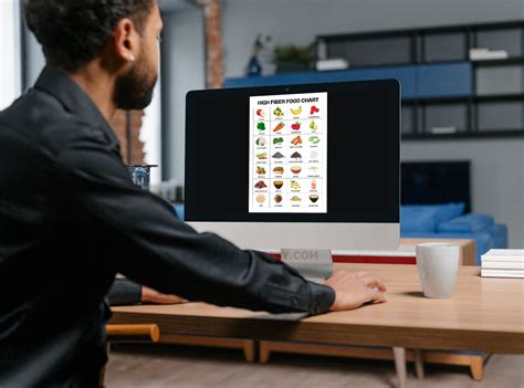 High Fiber Food Chart, High Fiber Foods List, High Fiber Foods Poster