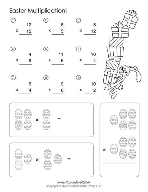 Printable Easter Math Worksheets Easter Math Activities