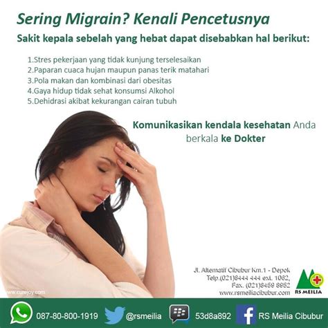 Sakit Penyakit Sehat Kesehatan Migrain Kepala Pusing Pening