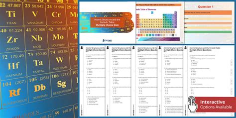 Atomic Structure And Periodic Table Quiz Gcse Chemistry