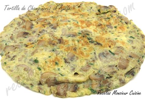 Recetas Monsieur Cuisine Tortilla de Champiñones al Ajillo