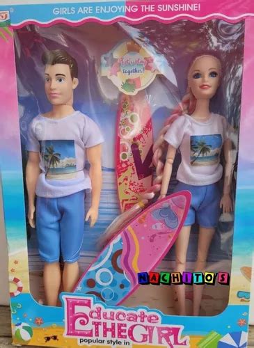 Mu Eca Barbie Y Ken En La Playa Mas Accesorios Cuotas Sin Inter S