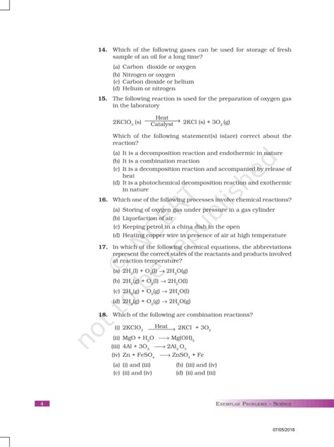 Ncert Exemplar Class 10 Science Chapter 1 Esaral