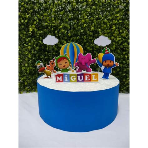 Topo De Bolo Pocoyo Personalizado Nome Shopee Brasil