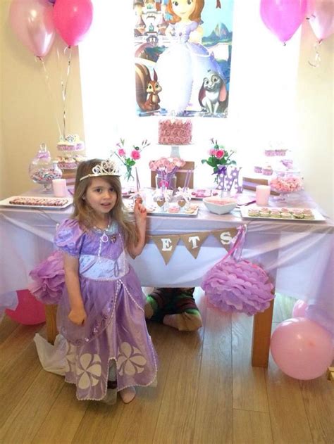 Megans Sofia The First Birthday Party Dessert Table Birthday Party