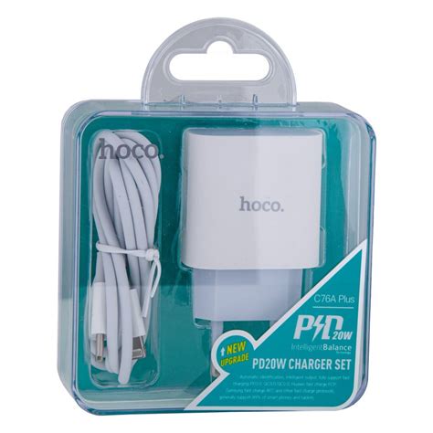 Hoco Pd W Charger Set Adapter With Type C To Lightning Cable C A