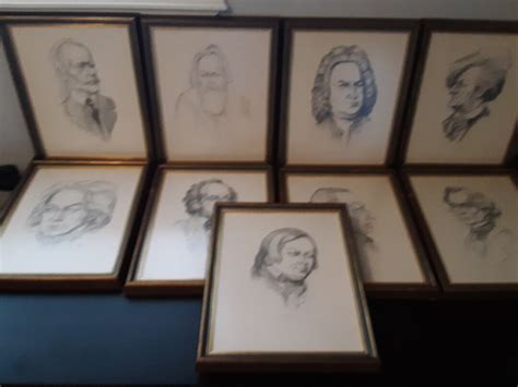 9 Vintage Classical Composers Portraits 14x11 Wood Framed - Etsy