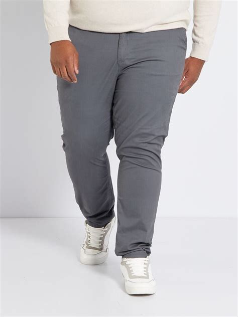 Chino Slim L Gris Fer Kiabi