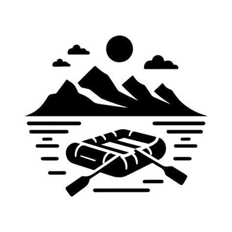 Raft Silhouette Vector Illustrations Perfect For Outdoor Adventure