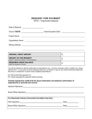 Fillable Online Keys Request For Payment Form Org Fax Email Print