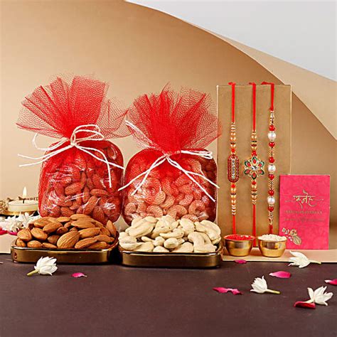 Buy Send Dry Fruits Designer Rakhis Online FNP