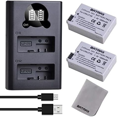 Batmax Pack Mah Lp E Battery And Dual Charger Compatible With