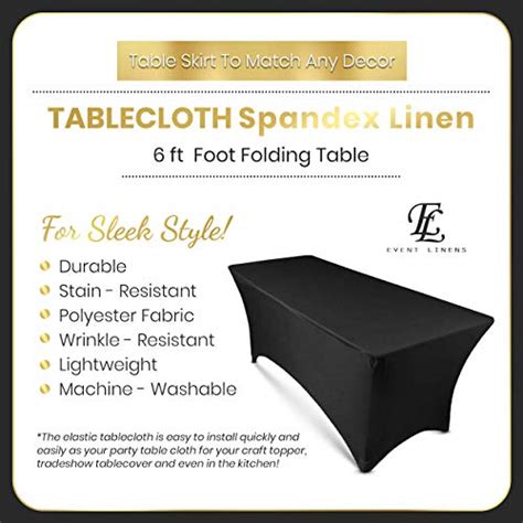 Ft Tablecloth Rectangular Spandex Linen Black Table Cloth Fitted