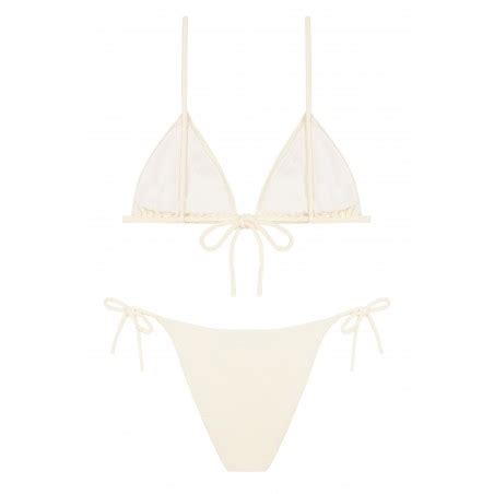 Bikini Tri Ngulo Ecru Beige Robin Collection Robin Collection