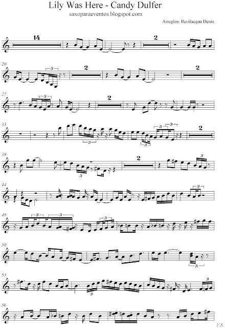 Lily was Here - Candy Dulfer score and track (Sheet music free) - Free ...