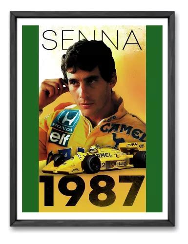 Formula Ayrton Senna Cuadro P Ster Enmarcado Cuotas Sin Inter S