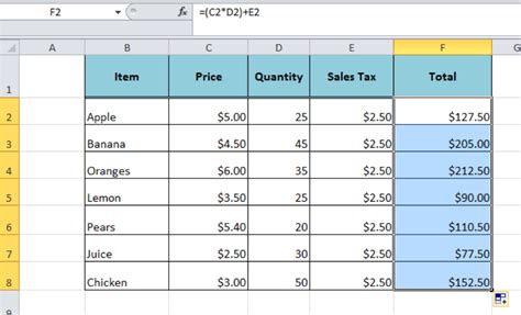 How To Insert Formula In Excel For Entire Column