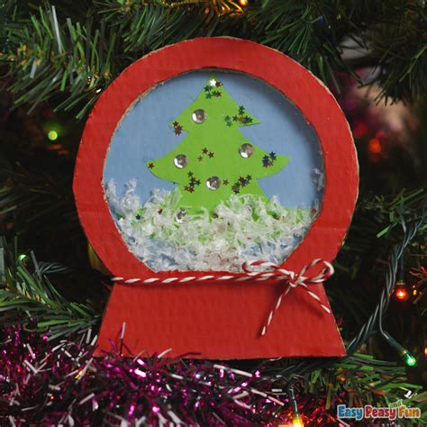 Cardboard Snow Globe Craft Easy Peasy And Fun