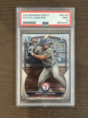 Bowman Chrome Draft St Wyatt Langford Psa Ebay