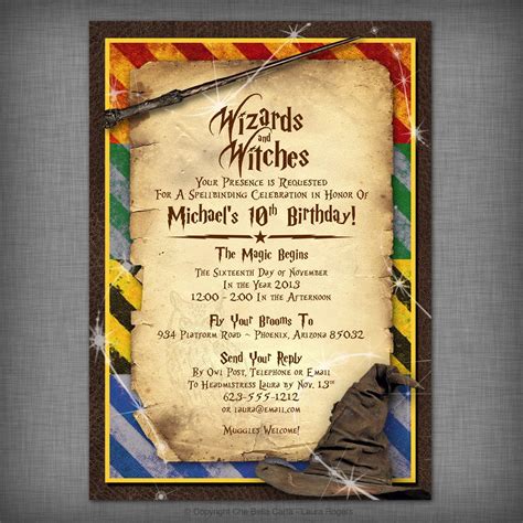 Free Printable Editable Harry Potter Birthday Invitations Printable Templates