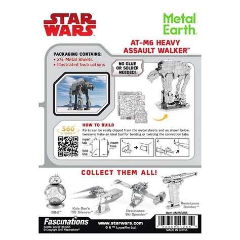 Metal Earth Star Wars At M Heavy Assault Walker Metal Earth