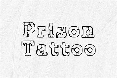 Prison Tattoo Font Free Download And Preview Deefont