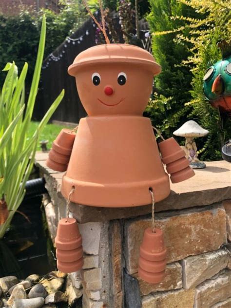 Large Terracotta Flower Pot Man Planter 25cm Tall For Sale Online Ebay